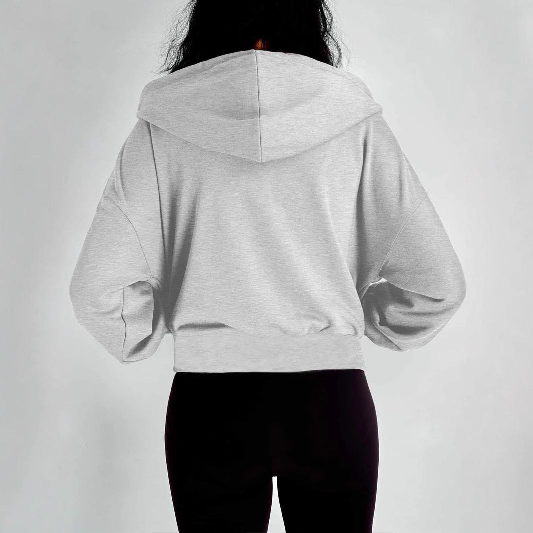 Damen modischer Kapuzenpullover mit lässigem Schnitt und praktischen Taschen R&B