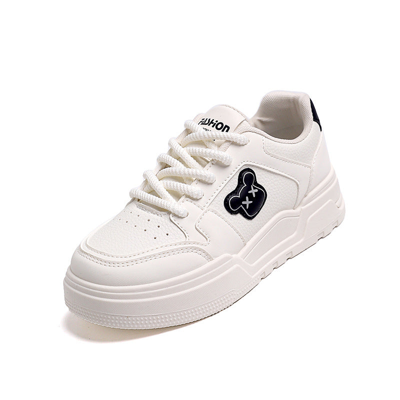 Damen Sneaker mit süßem Bärenmotiv und dicker Sohle R&B