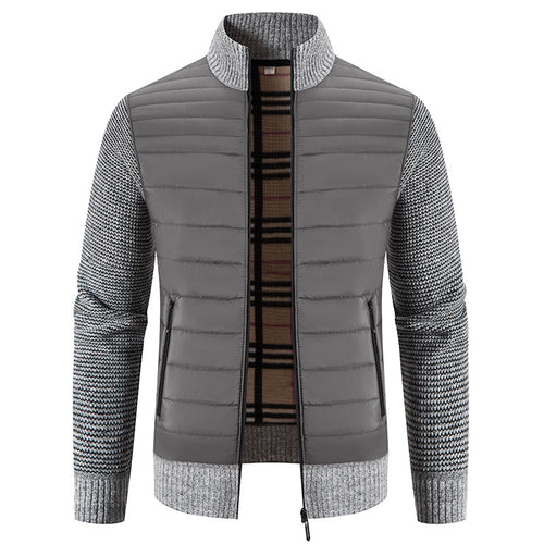 Herren lässige Steppjacke mit Strickärmeln R&B