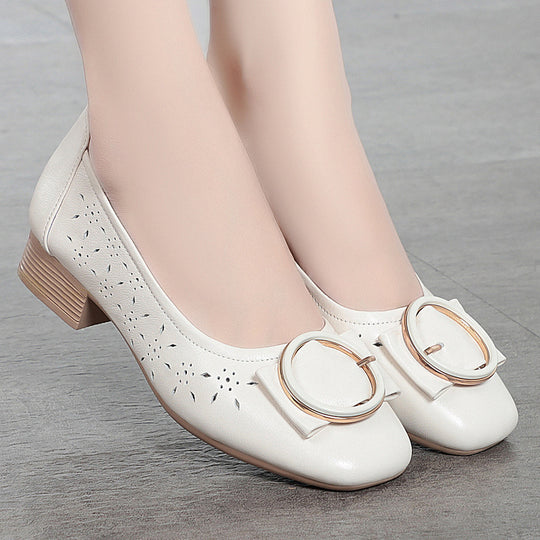 Damen Elegante Ballerinas mit modischem Schmuckdetail und komfortablem Absatz R&B