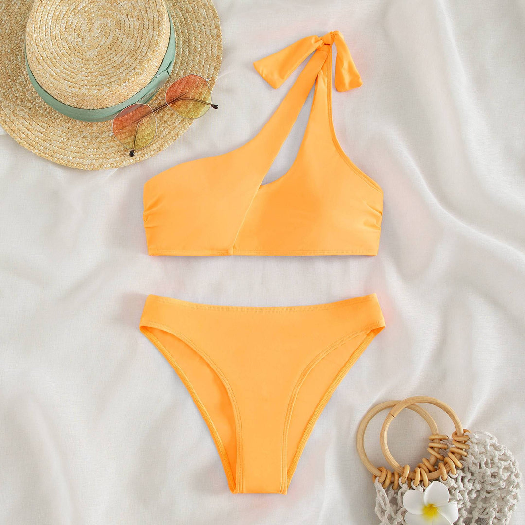 Damen asymmetrischer Bikini mit modischen Cut-Outs R&B