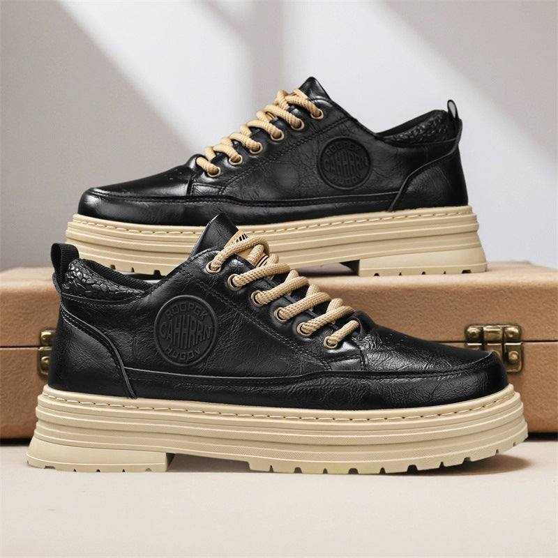 Damen Casual Leder Sneakers mit rutschfester Sohle und atmungsaktiver Oberfläche R&B