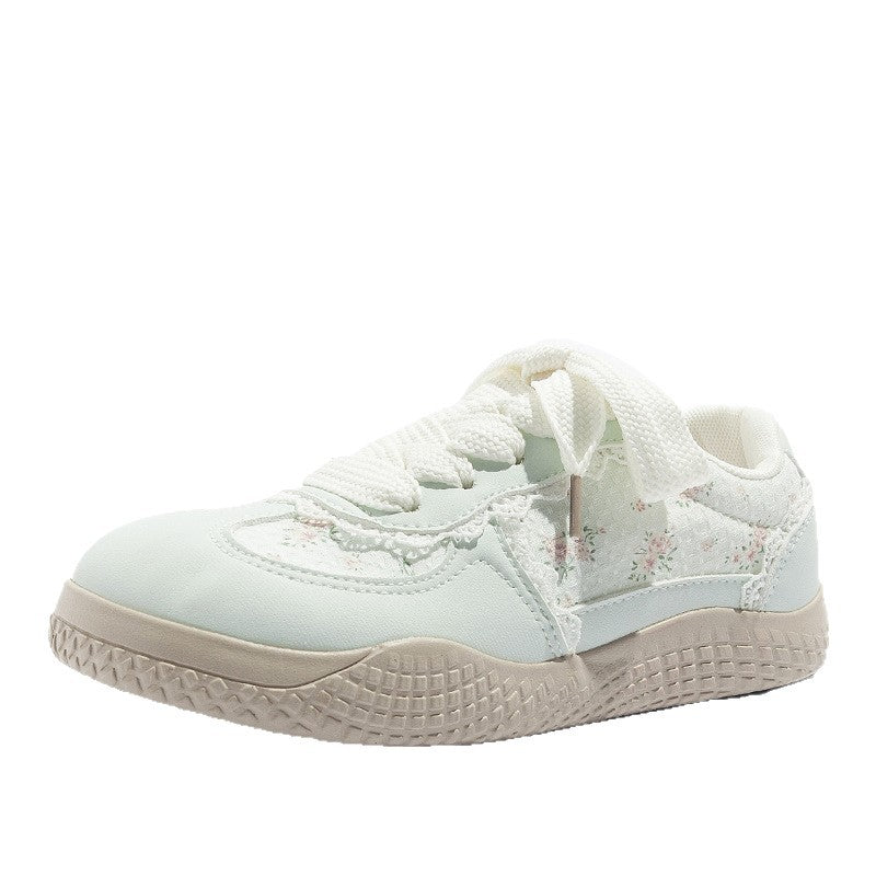 Damen Sneakers mit floralem Design und atmungsaktiver Mesh-Oberfläche R&B