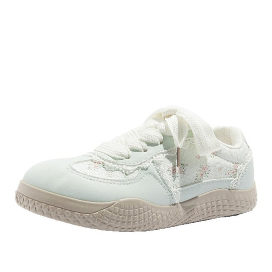 Damen Sneakers mit floralem Design und atmungsaktiver Mesh-Oberfläche R&B