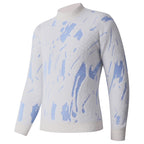 Damen modischer Pullover mit strukturiertem Muster und hohen Kragen R&B