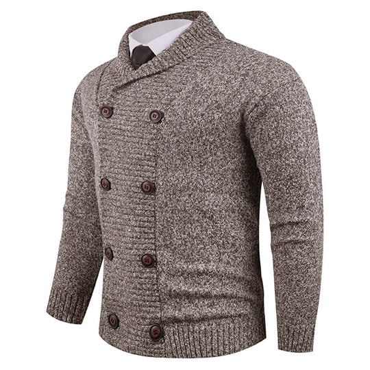 Herren Strickjacke mit doppelter Knopfleiste und feiner Struktur R&B