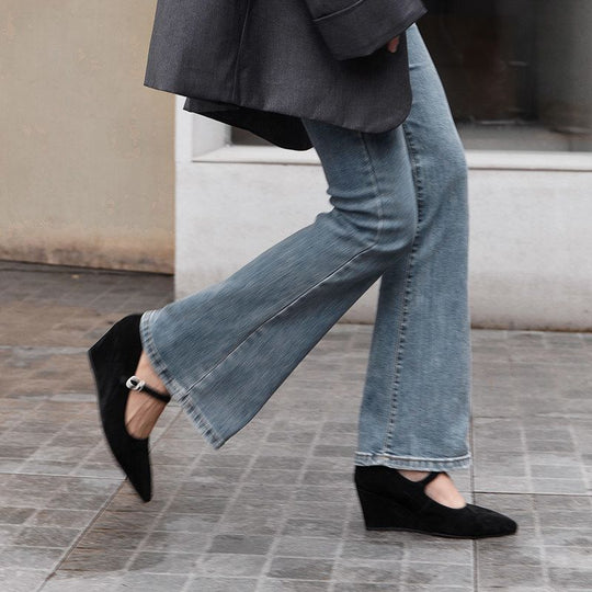 Damen Wedge Pumps mit verstellbarem Riemen R&B