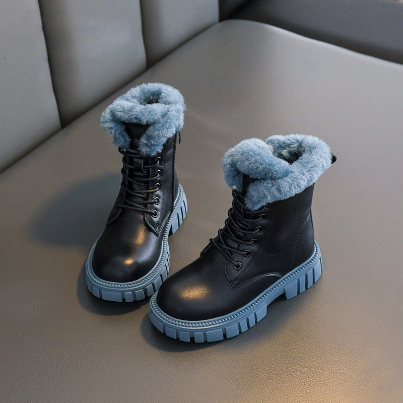 Damen Winterboots mit Futter und robuster Profilsohle
