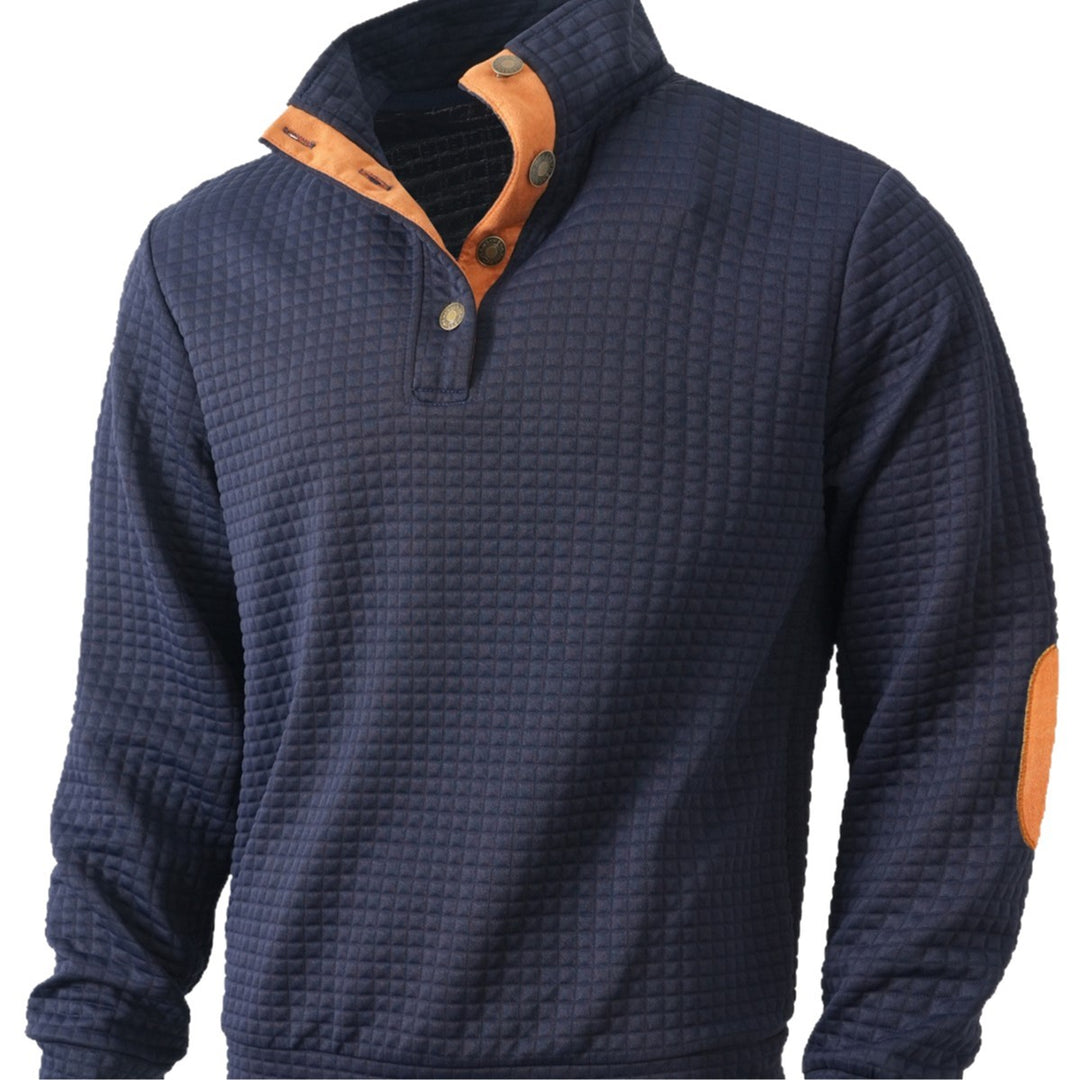 Herren stylischer Pullover mit modischem Stehkragen R&B