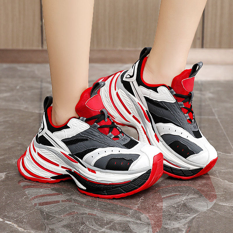 Damen Sportliche Chunky Sneakers mit ergonomischer Dämpfung und atmungsaktiver Mesh-Oberfläche R&B