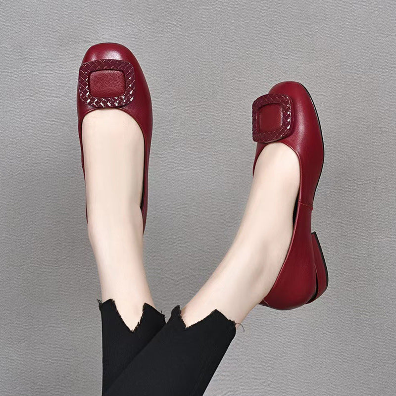 Damen Klassische Ballerinas mit modischem Schnallen-Design R&B