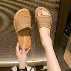Damen modische Mules mit zierlichem Textilmuster