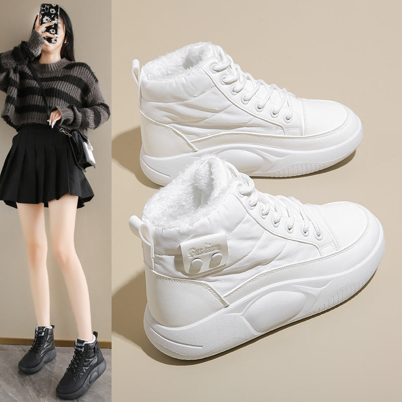 Damen Warmgefütterte High-Top Sneakers mit rutschfester Sohle R&B