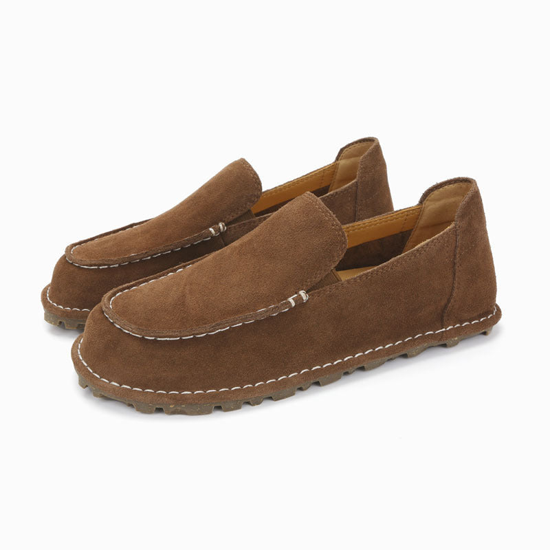 Damen Mokassin-Slipper mit seitlichem Elastikeinsatz und rutschfester Sohle