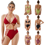 Damen Hochtailliertes Bikini-Set mit modischen Cut-Out-Details R&B