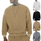 Herren lässiger Oversize-Pullover mit strukturierter Oberfläche und weitem Schnitt R&B