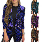 Damen Modischer Blazer mit floralem Muster und oversized Schnitt R&B