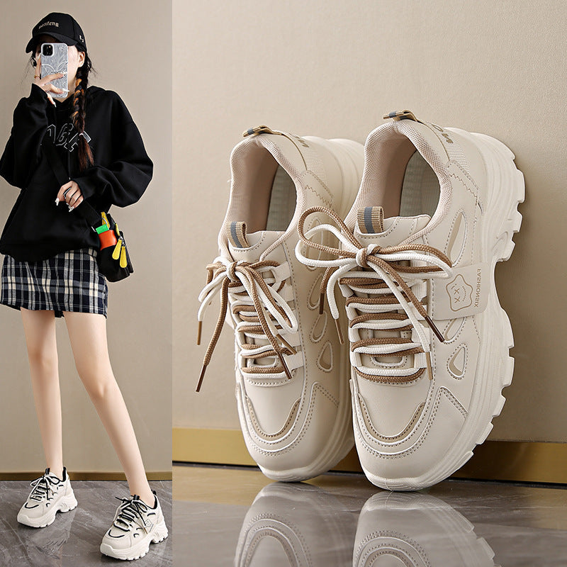 Damen Sportliche Chunky Sneakers mit atmungsaktiver Oberflächenstruktur R&B