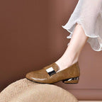 Damen Bequeme Mokassins mit modischem Schnallen-Detail R&B