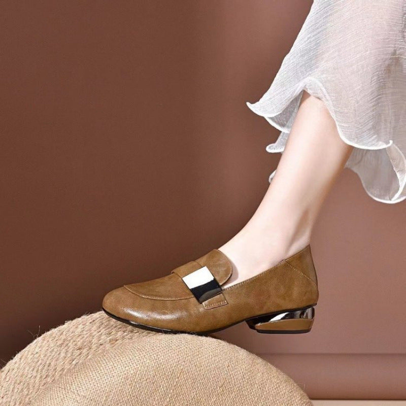 Damen Bequeme Mokassins mit modischem Schnallen-Detail R&B