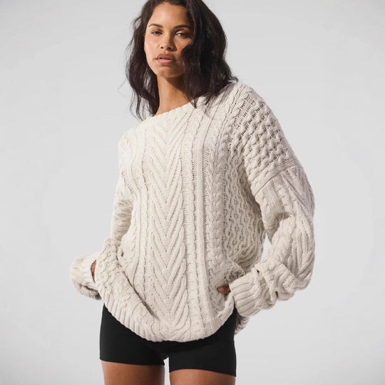 Damen Grobstrickpullover mit modischem Strukturdesign R&B