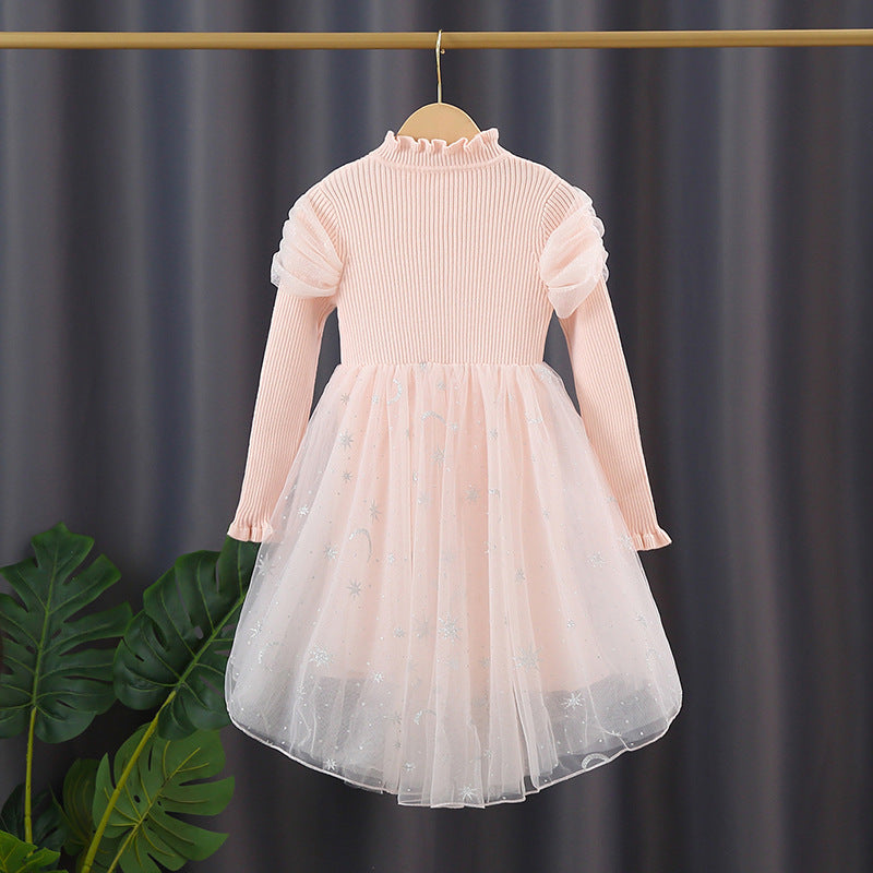 Mädchen festliches Tüllkleid mit funkelnden Applikationen R&B