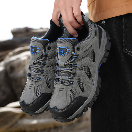 Herren nan urbaner Outdoor-Utility-Schnürschuh mit verstärkter Schutzkappe, atmungsaktiven Mesh-Einsätzen und griffiger Profilsohle R&B