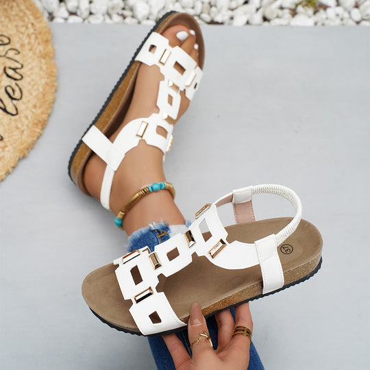 Damen Sandalen mit modischen Akzenten und rutschfester Sohle R&B