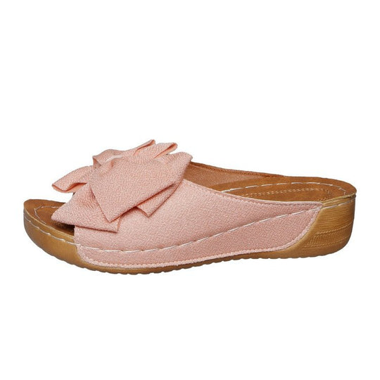 Damen Bequeme Slipper mit großem Schleifendetail R&B