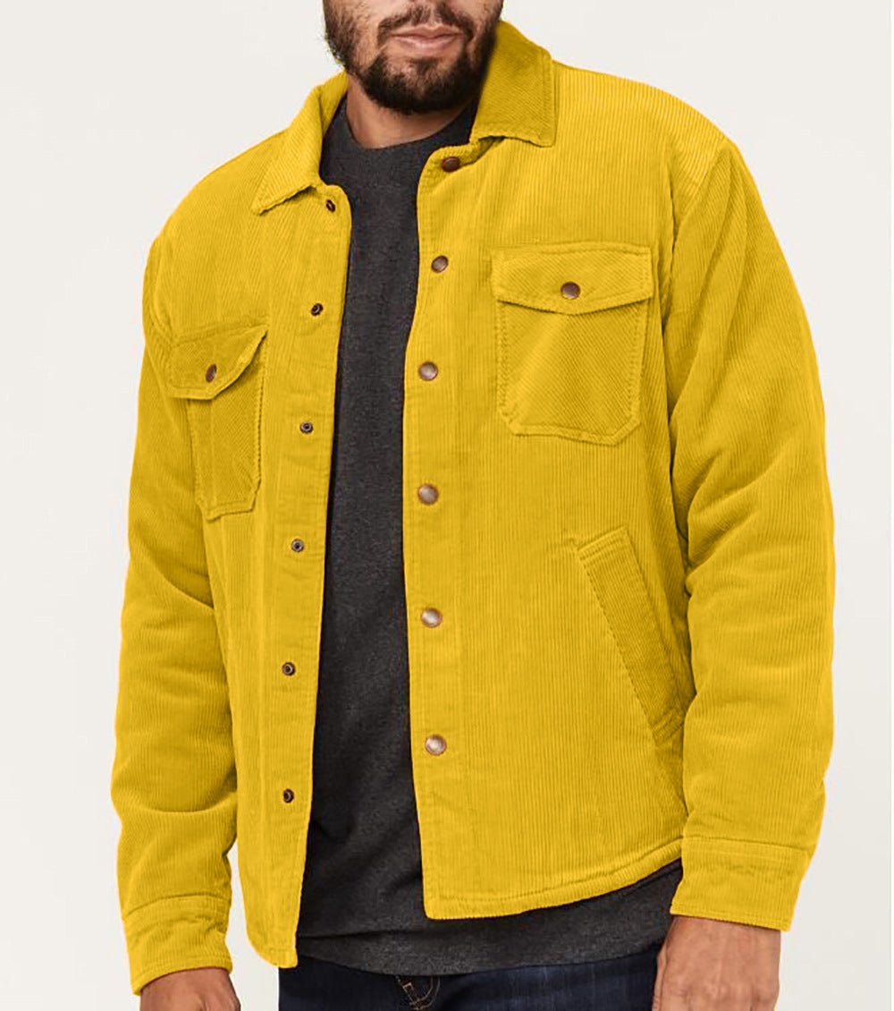 Herren Cordjacke mit praktischen Taschen und stylischem Design R&B