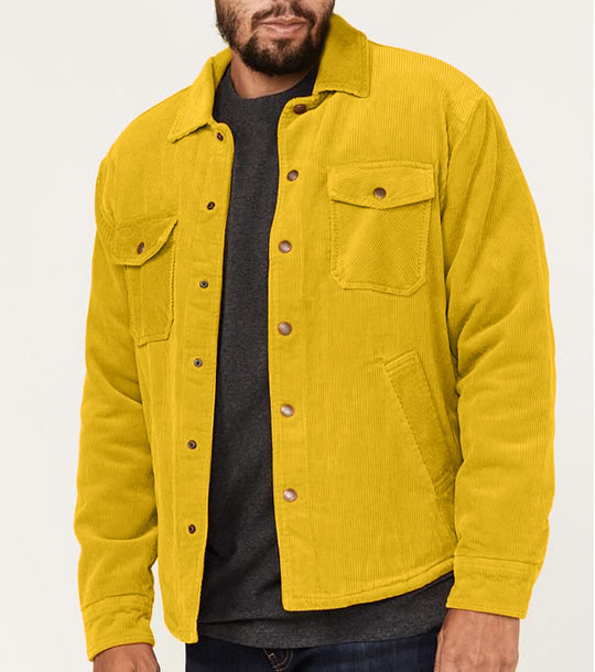 Herren Cordjacke mit praktischen Taschen und stylischem Design R&B