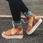 Damen Espadrille-Sandalen mit elegantem Schnallenverschluss und weichem Fußbett R&B