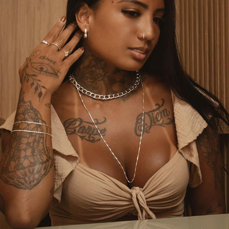 Damen Crop-Top mit voluminösen Rüschensäumen und verstellbarem Kordelzug R&B