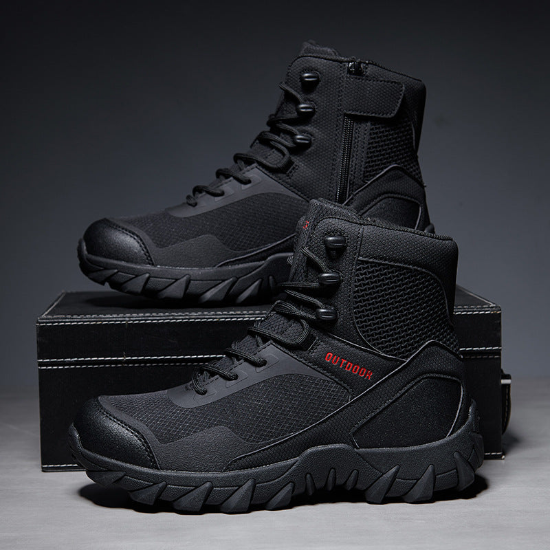 Herren Tactical Stiefel mit strapazierfähigem Obermaterial und rutschfester Sohle R&B