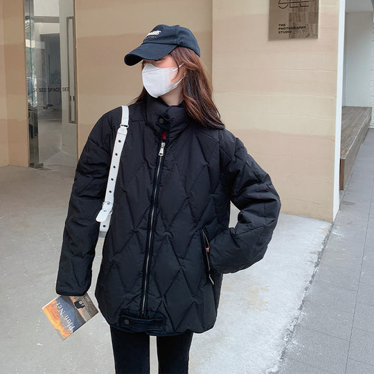 Damen Komfortable gesteppte Winterjacke mit hohem Kragen R&B