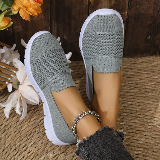 Damen Slip-On Sneakers mit atmungsaktivem Netzmaterial R&B