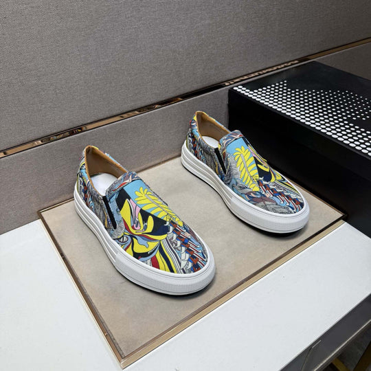 Damen Slip-On Sneakers mit kreativem Grafikdesign R&B
