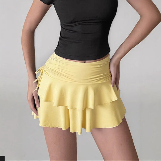 Damen Rüschenshorts mit verstellbarem Bund R&B