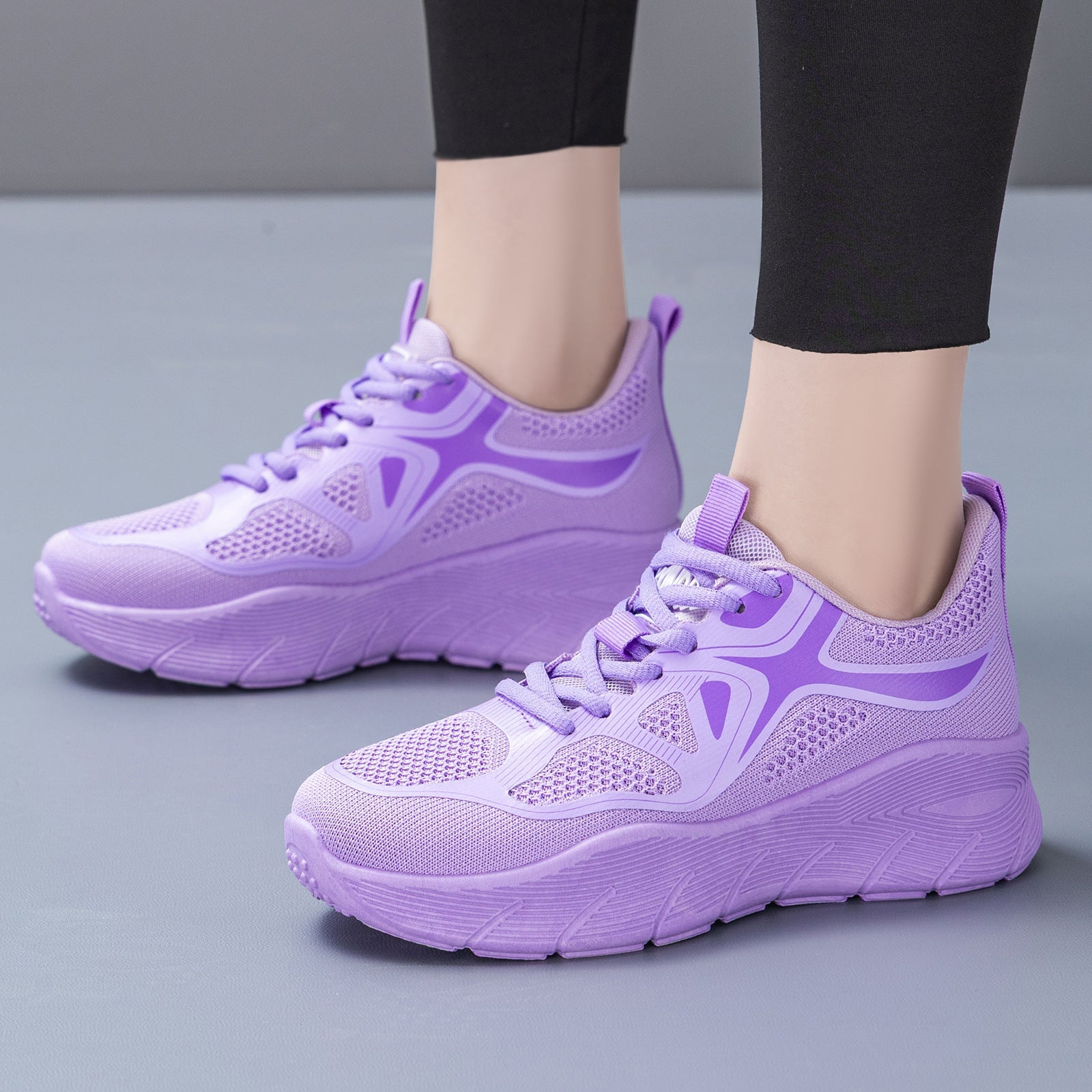 Damen Sportliche Laufschuhe mit atmungsaktiver Mesh-Oberfläche und stoßdämpfender Sohle R&B