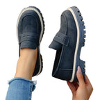 Damen Mokassins mit rutschfester Sohle und modischem Design R&B