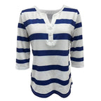 Damen Langarmshirt mit maritimem Streifenmuster R&B