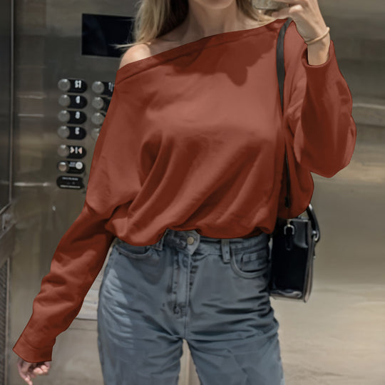 Damen Off-Shoulder Sweatshirt R&B