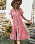R&B | Hemdkragen kariertes Kleid