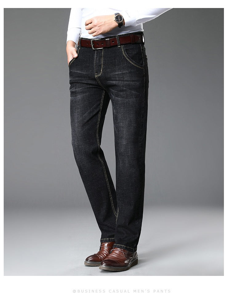 Herren klassische Jeans im lässigen Business-Stil mit besonders bequemer Passform R&B