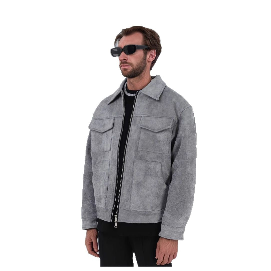 Herren lässige Suede Jacke R&B