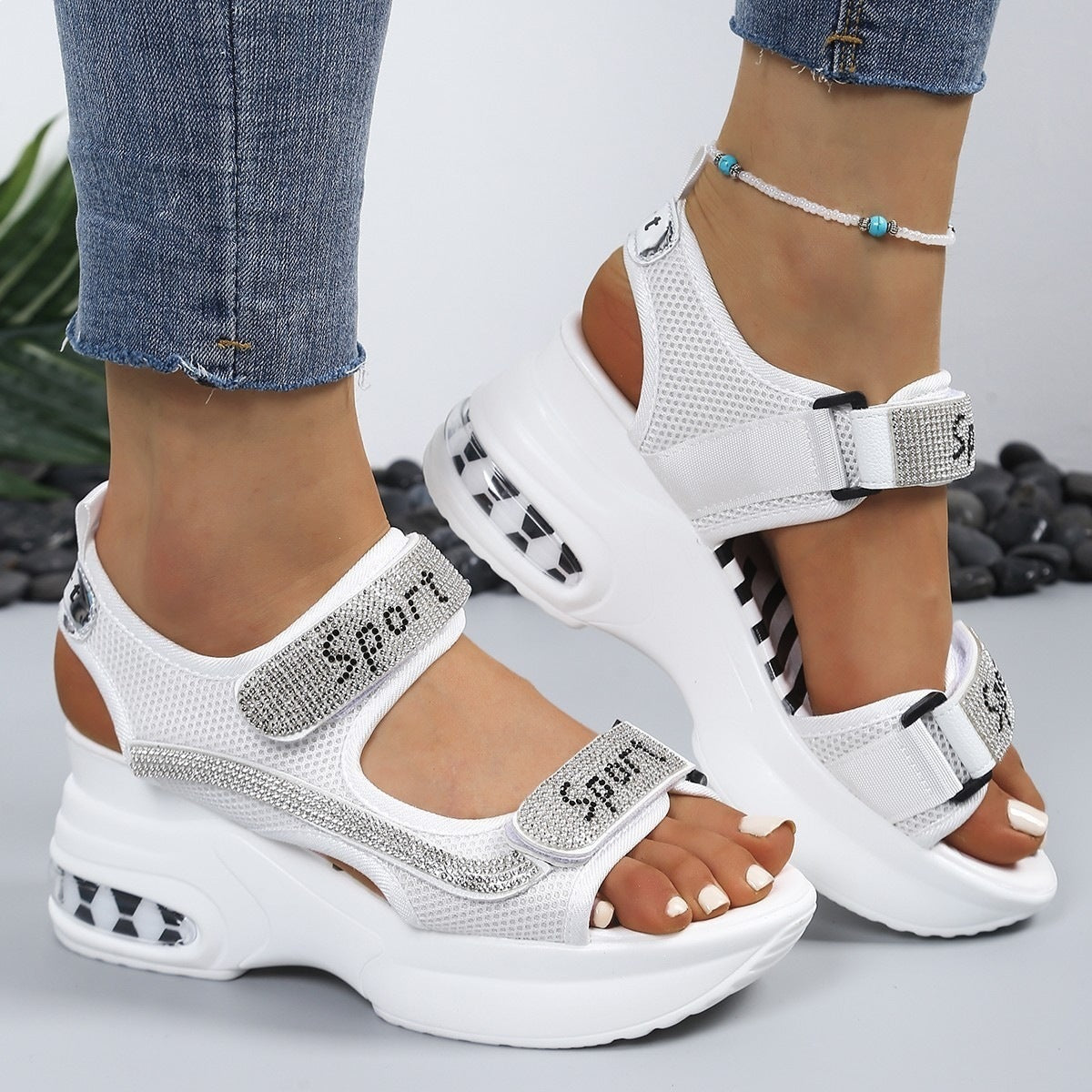 Damen Sportliche und modische Sandalen mit innovativem Dämpfungssystem R&B