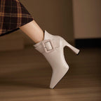 Damen Schicke Stiefeletten mit eleganter Schnalle R&B