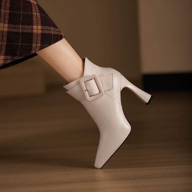 Damen Schicke Stiefeletten mit eleganter Schnalle R&B