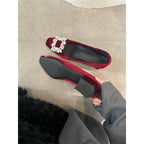 Damen elegante Flachschuhe mit funkelndem Strassbesatz R&B