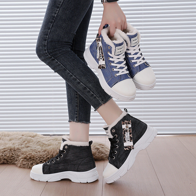 Damen Hohe Sneakers mit wärmendem Innenfutter und robuster Sohle R&B